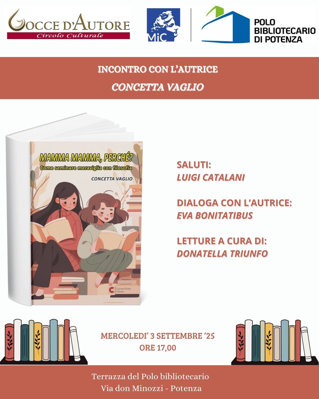 Incontro con l’autrice Concetta Vaglio al Polo Bibliotecario di Potenza